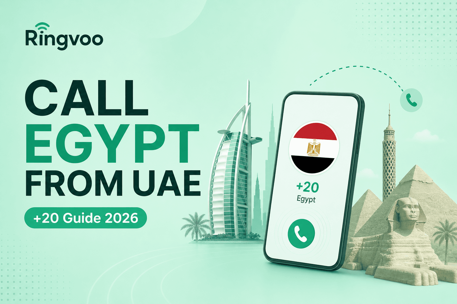 call egypt from uae — Ringvoo international calling guide cover illustration
