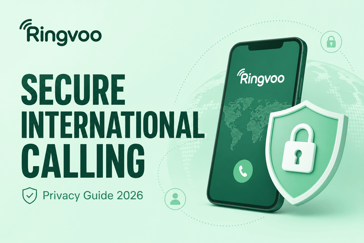 secure international calling — Ringvoo international calling guide cover illustration