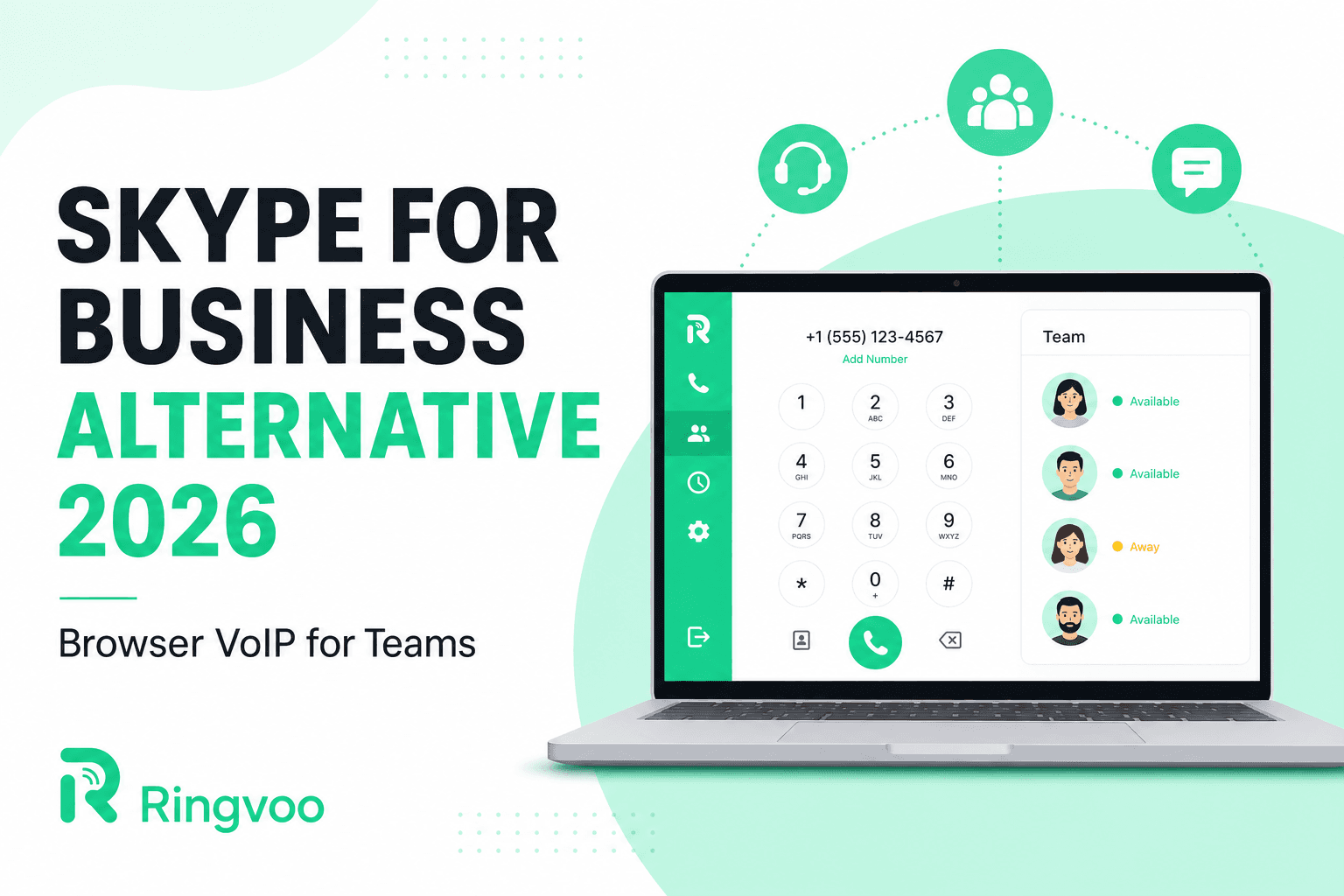 skype for business alternative — Ringvoo international calling guide cover illustration